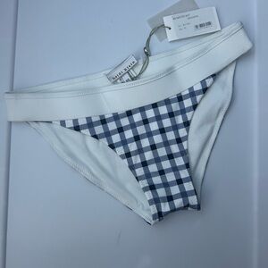 NWT Heidi Klein Reversible Gingham Hipster Bikini Bottoms